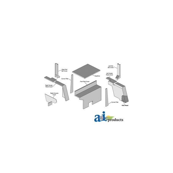 Cab Upholstery Kit 40.75" x38.25" x5.25"